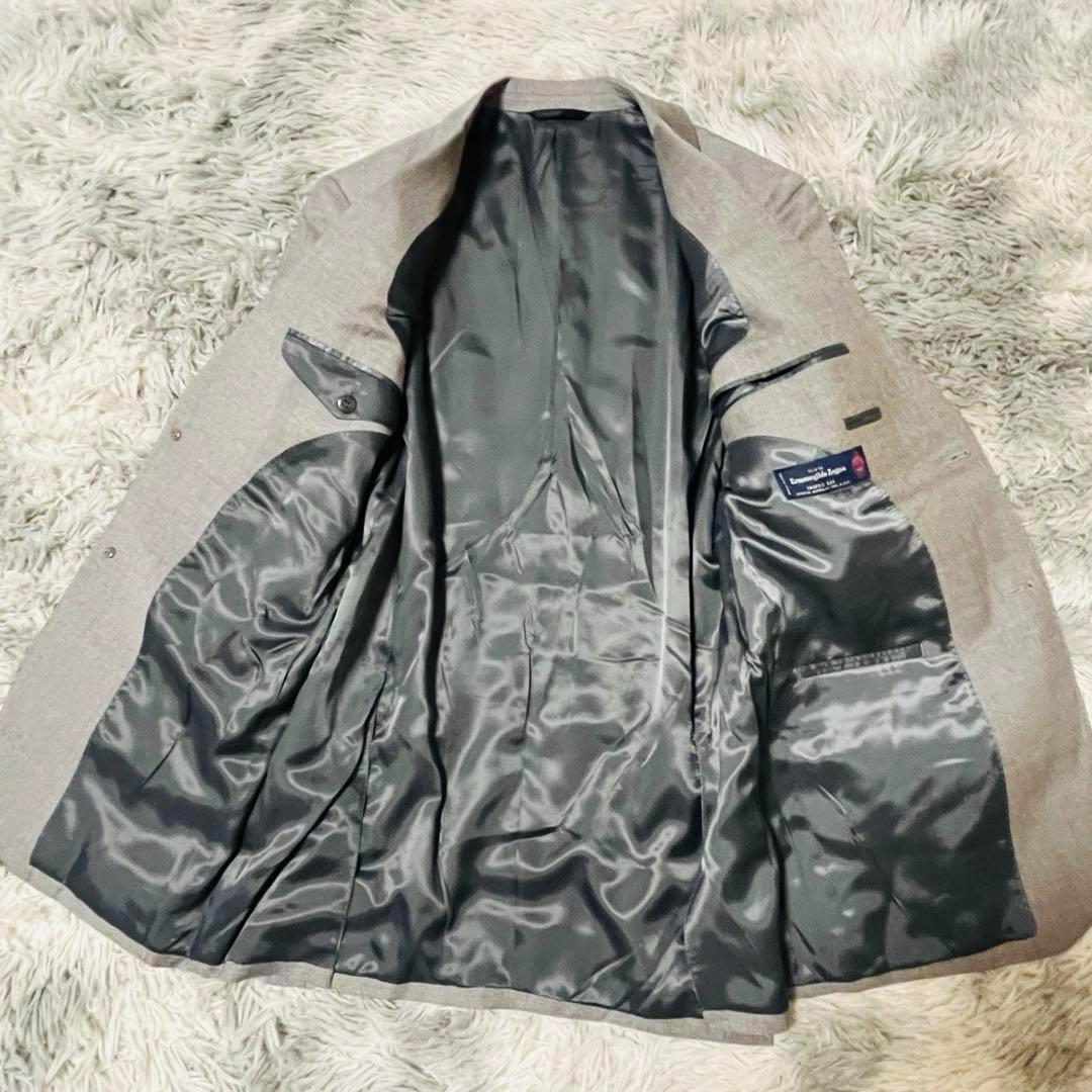 大特価】エルメネジルドゼニア セットアップ シルク 無地 グレー M