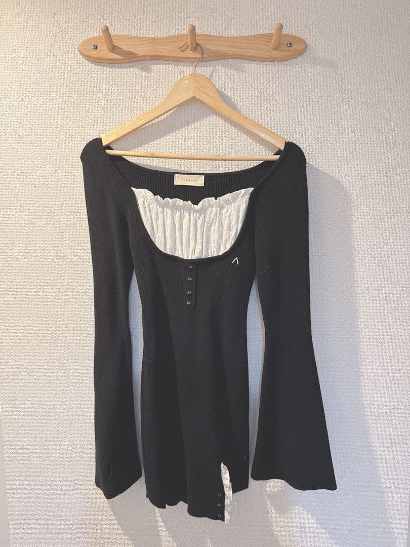 正規品 andmary Poppy lace mini dress black