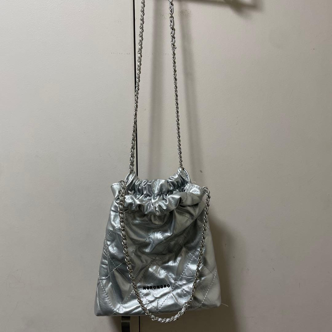 NOROMORO シルバー キルティングショルダーバッグ - メルカリ