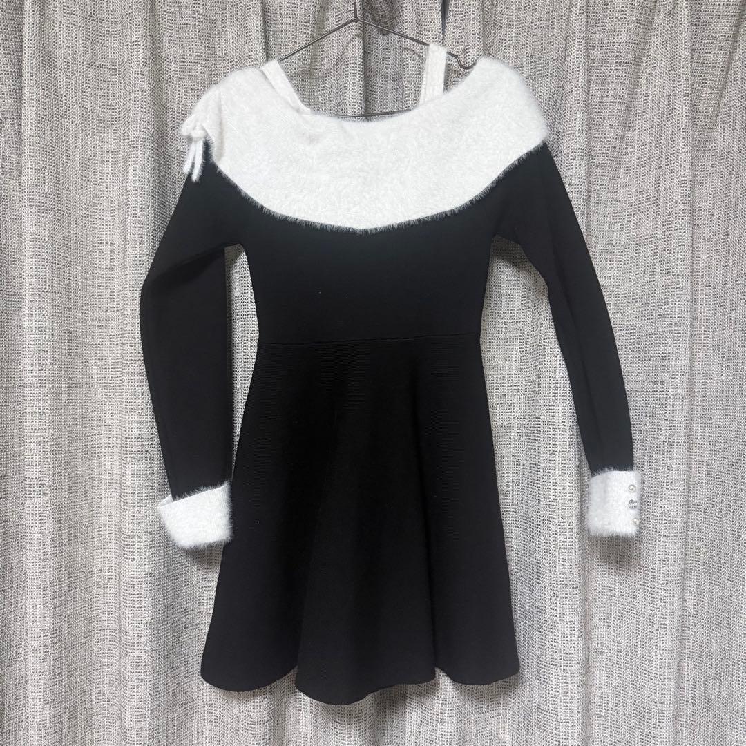 evelyn リボンオフショルミニワンピース EVG-152 - メルカリ