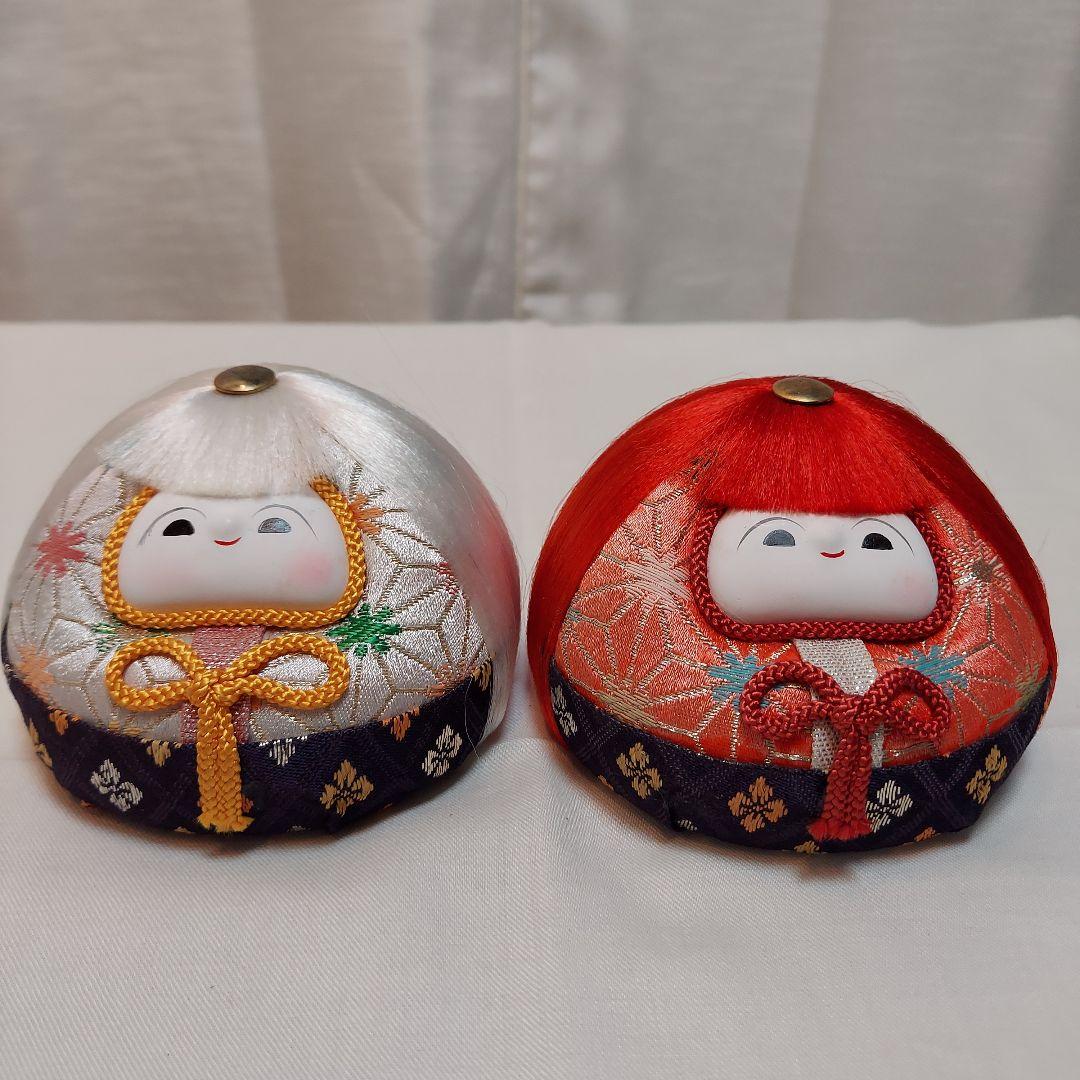 雛人形 砥部焼きよし窯 備前焼 手びねり 土鈴 姫だるま ガラスケース