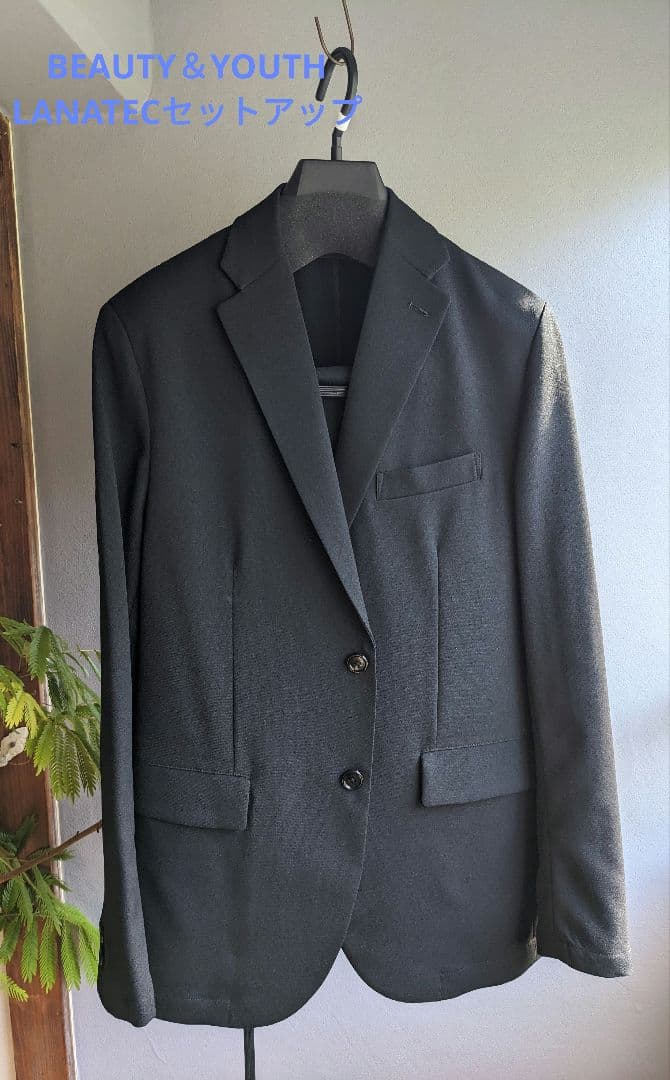 BEAUTY＆YOUTH　LANATECセットアップ　ブラック「L」 BEAUTY＆YOUTH UNITED ARROWS セットアップ 「WEB限定 WARDROBE SMART