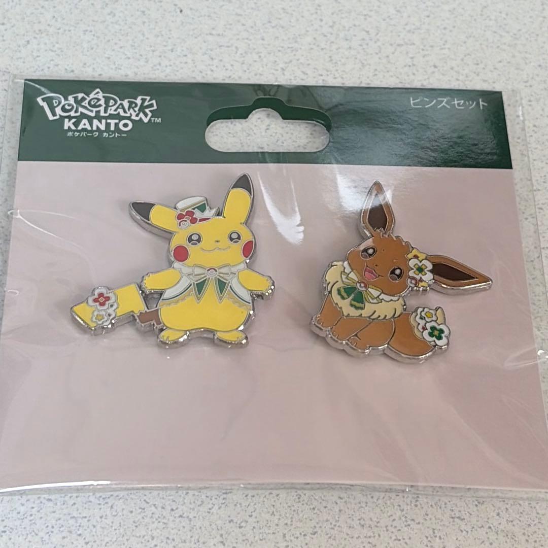 限定品】ピカチュウ・イーブイ／ポケパーク カントー ピンズセット