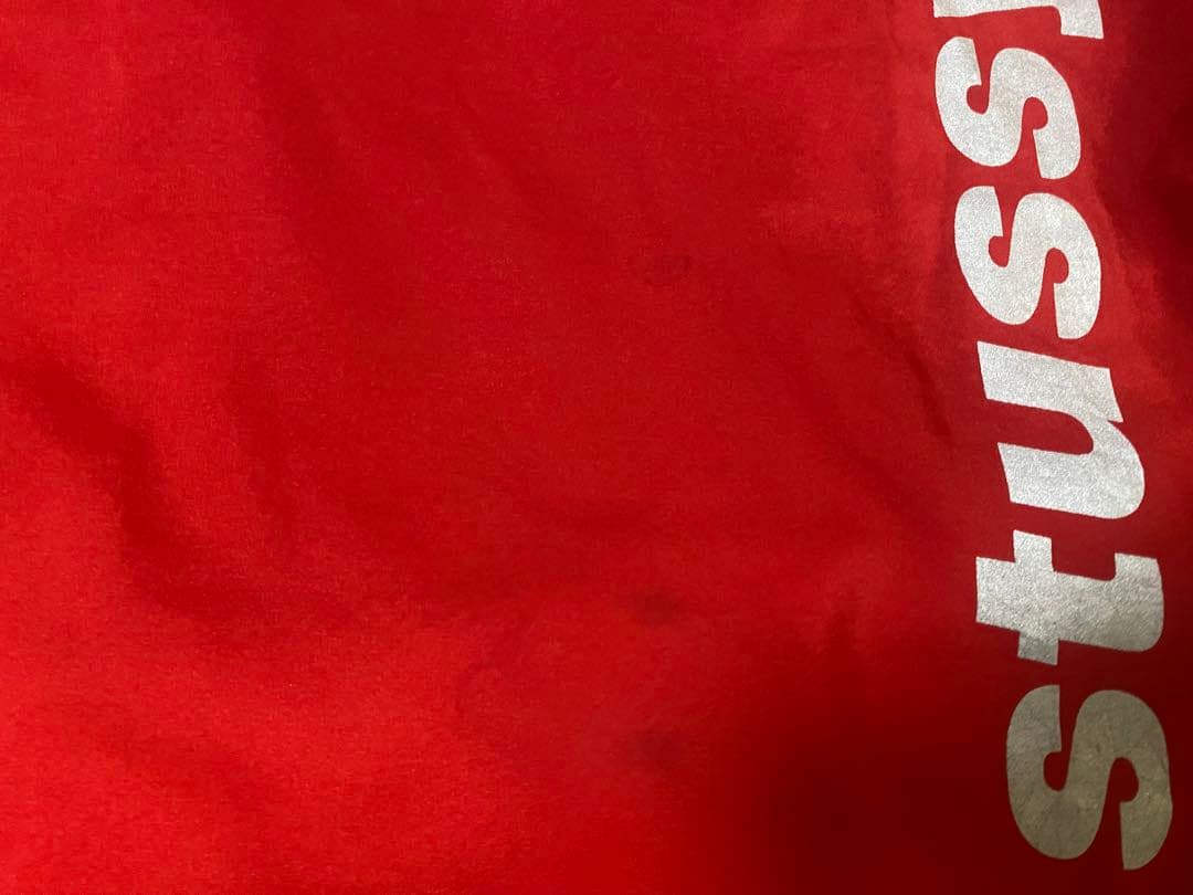 OLD STUSSY ナイロンジャケット レッド L 90s 紺タグ - メルカリ