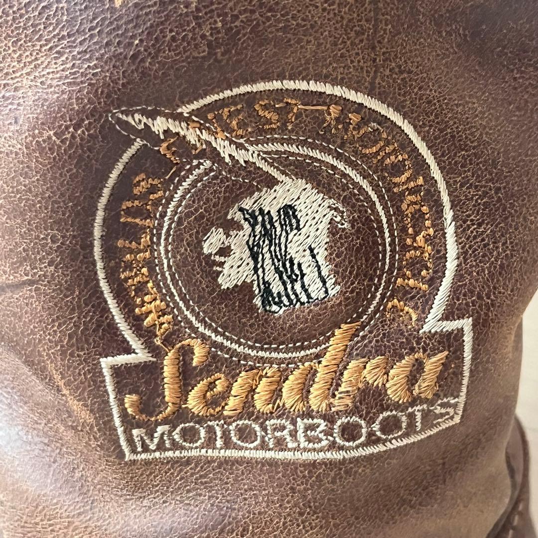 ベッカム愛用】センドラ Sendra エンジニアブーツ ロゴ刺繍 漢 EU40