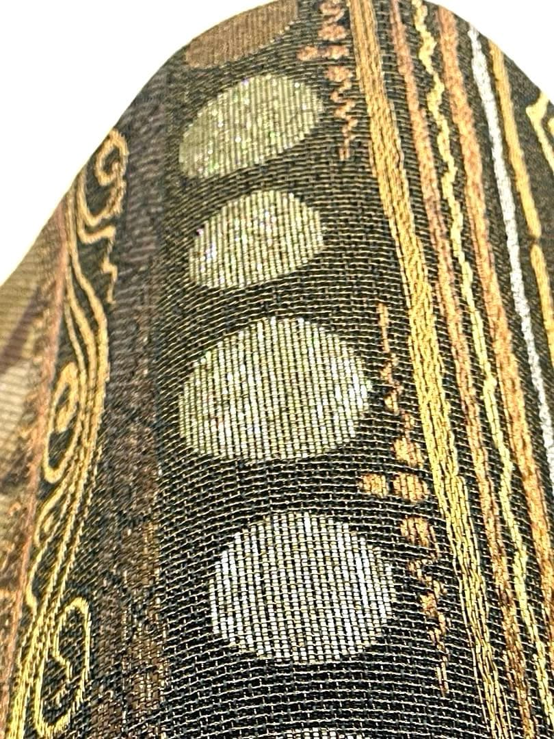 帯5114 ○誉田屋源兵衛謹製 高級 正絹 螺鈿細工 六通 袋帯