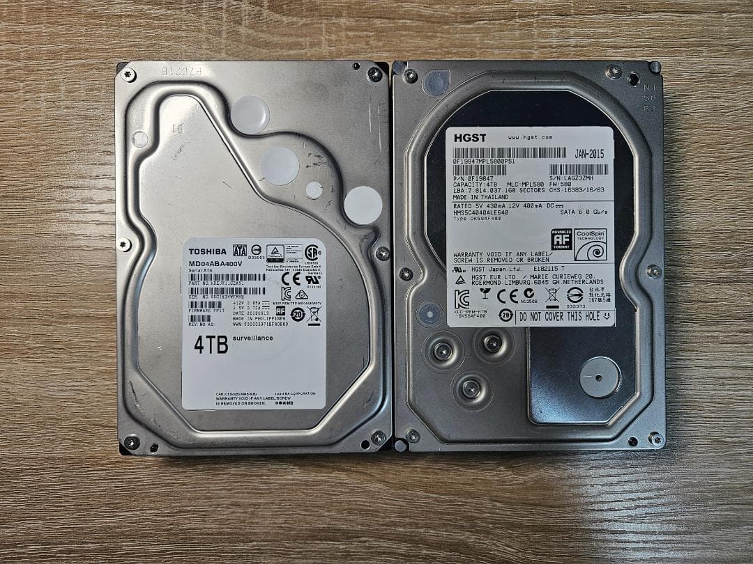 4TB x 2個 (計8TB) HDD 内蔵型 ハードディスク - メルカリ