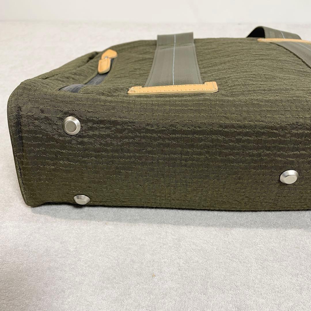 極美品】ポールスミス ブリーフケース 2way オリーブ ナイロン×レザー