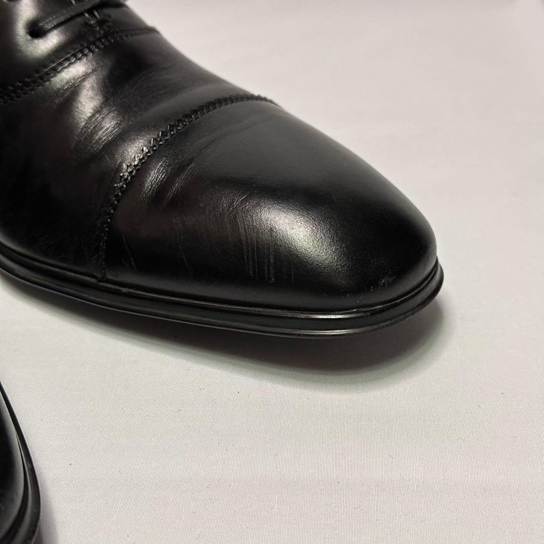 フェラガモ☆メンズ☆革靴☆ストレートチップ☆ブラック☆25.5cm相当