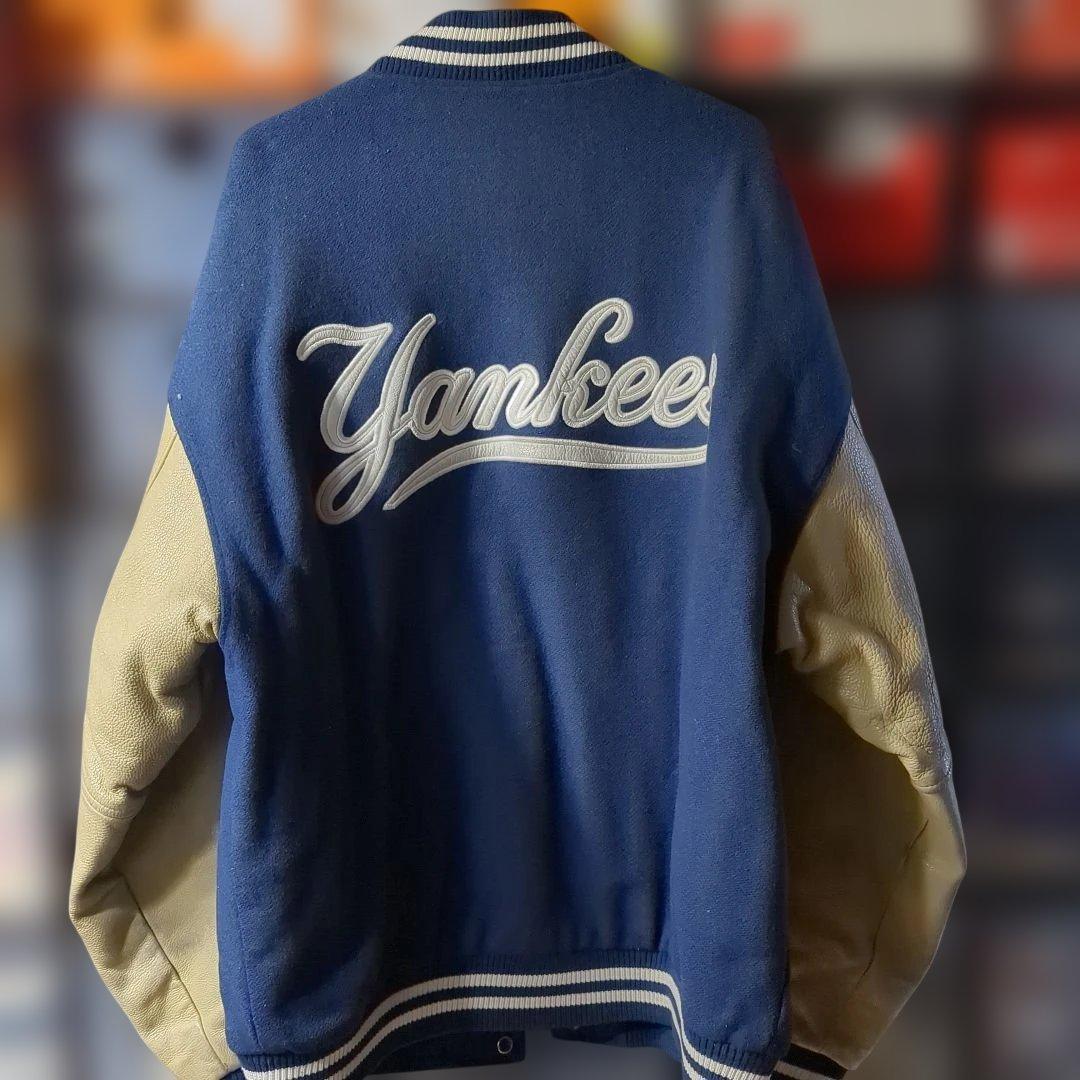 ナイキ ヤンキース 袖レザースタジャン old nike yankees 90s - メルカリ