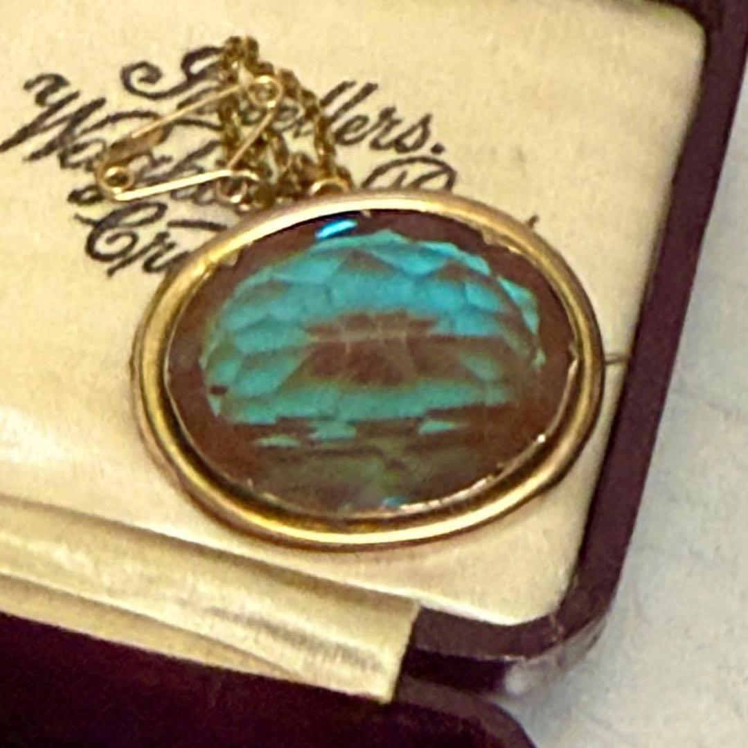 アンティーク　サフィレット　特大オーバル　ブローチ　ペンダントトップ　2ウェイ サフィレットのオーバルブローチ - アンティーク k-nuts