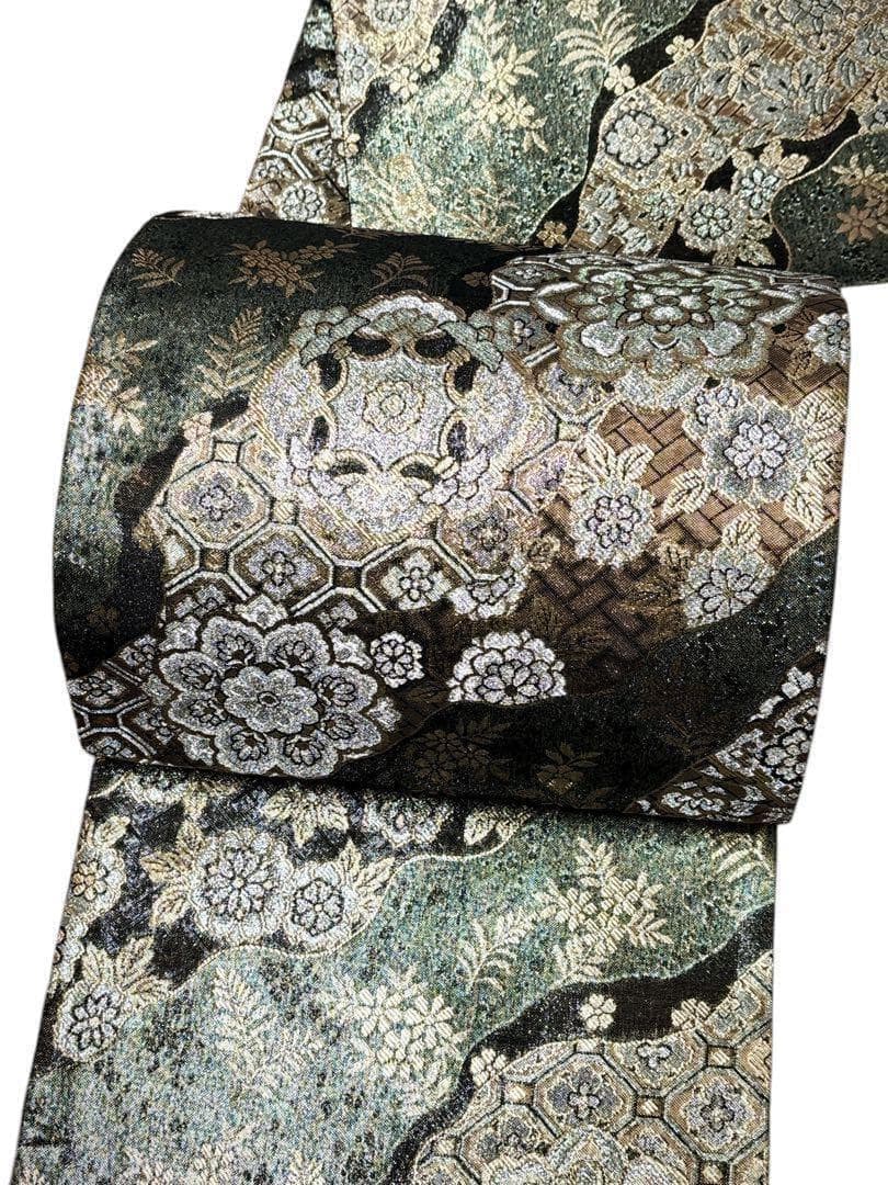 A21 袋帯　美品　［慶祝］華文　金銀糸　振袖向き　フォーマル　着物 楽天市場】振袖3点セット 渋濃オレンジ地吉祥華紋 振袖 袋帯 長襦袢