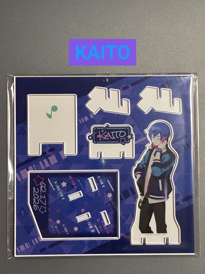 プロセカ はぴこれ KAITO アクリルスタンド 箔押し缶バッジセット