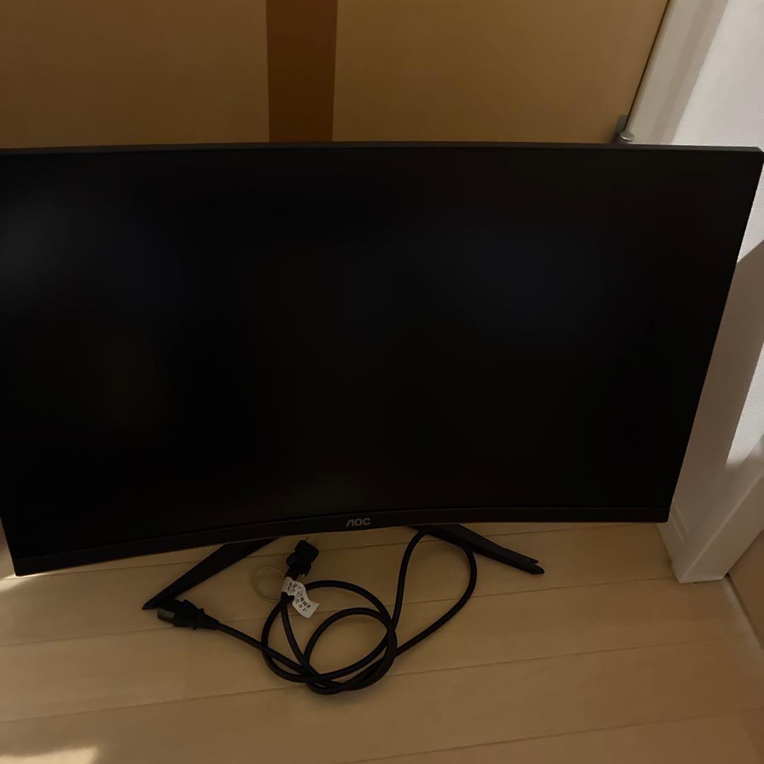 AOC 曲線モニター PCディスプレイHDMI接続 本体 AOC ワイド液晶ゲーミング曲面モニターの通販｜カウネット