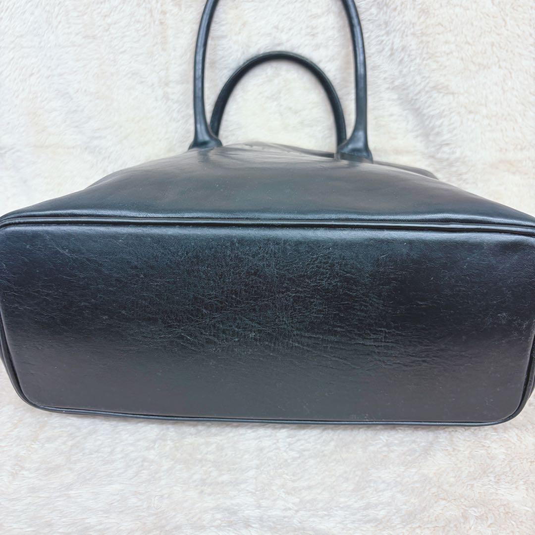 美品】HIROFU ヒロフ トートバッグ Hロゴ レザー ブラック - メルカリ