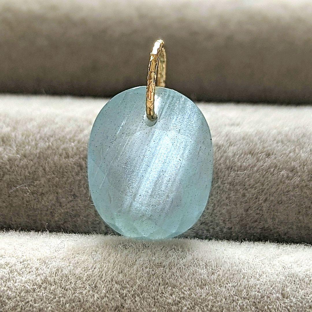 ♢なこ♢K18 アクアマリン 4.37ct ネックレスチャーム
