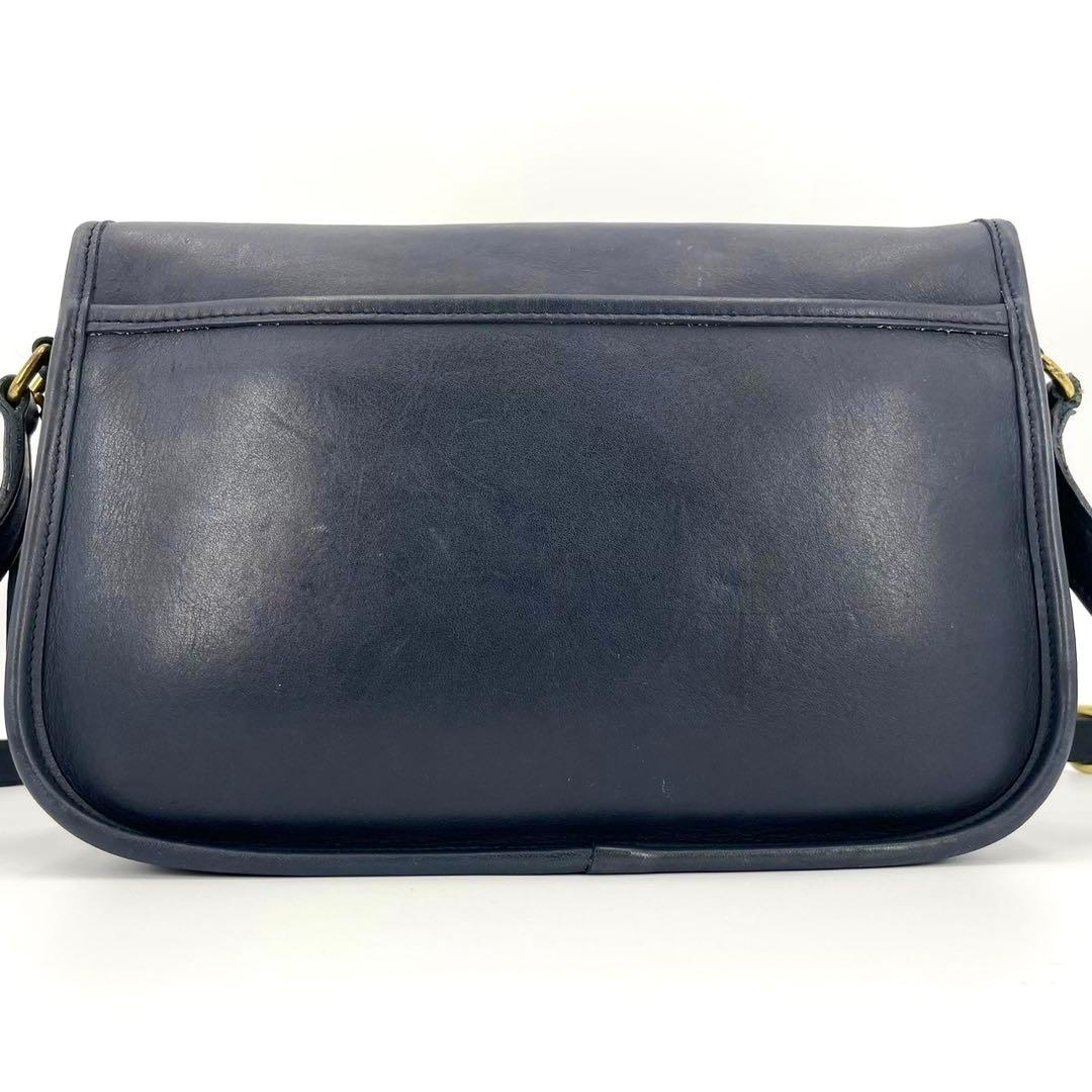 COACH オールドコーチ ショルダーバッグ ターンロック ネイビー 9790