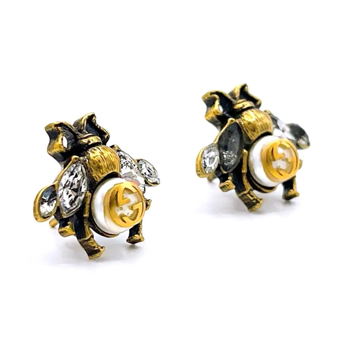 グッチ ビー インターロッキングG ピアス 両耳 アクセサリー ブランド