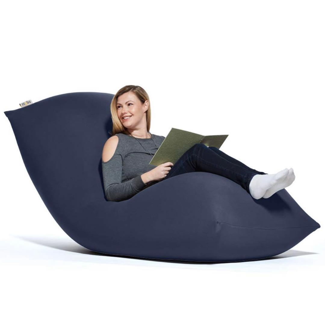 Yogibo maxネイビー ビーズクッション 流線型デザイン Amazon.co.jp: Yogibo Max Premium ヨギボー マックス プレミアム