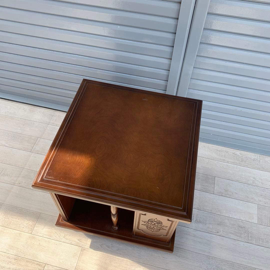 国会議事堂 徳田家具 桜材 サイドテーブル 花台 収納 - メルカリ