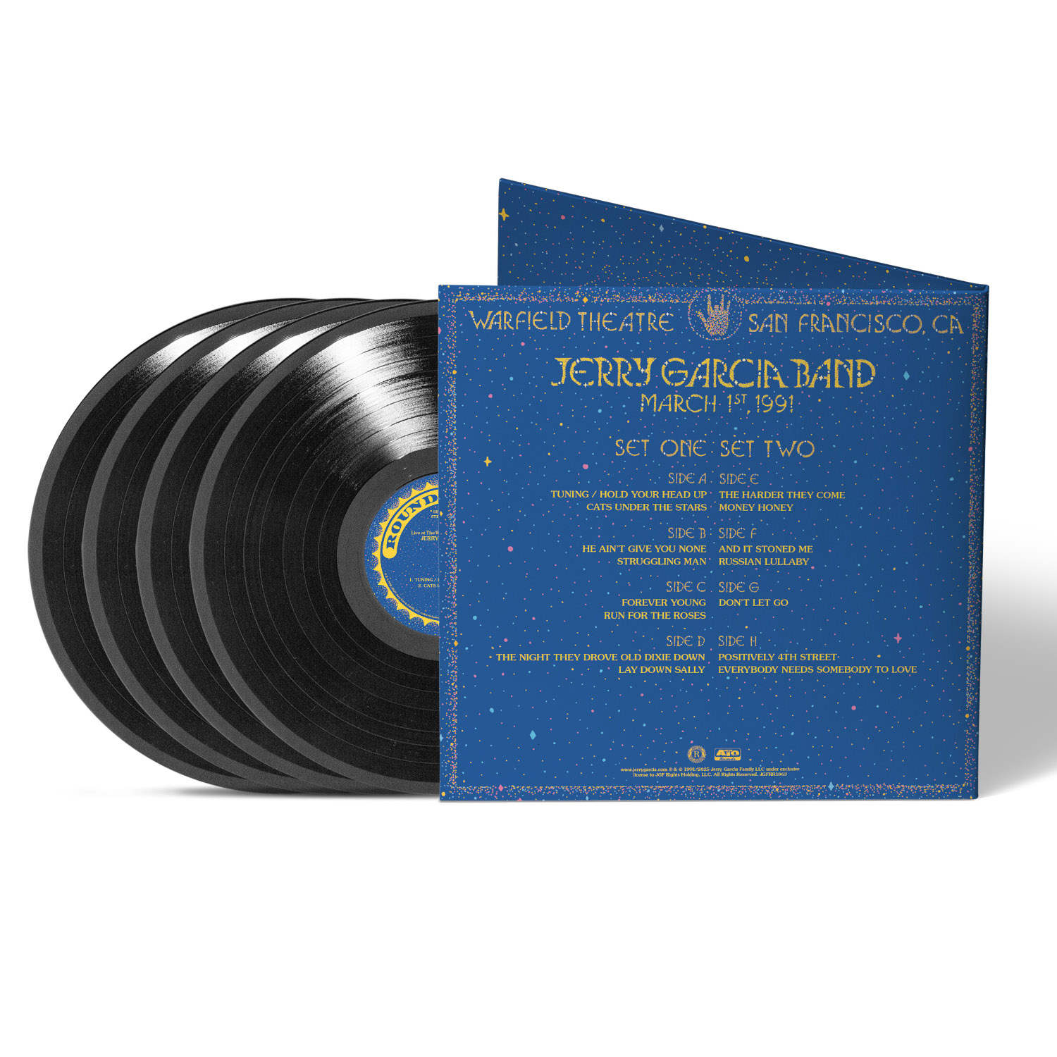 Live at The Warfield: March 1st, 1991 4xLP | Shop the Jerry Garcia