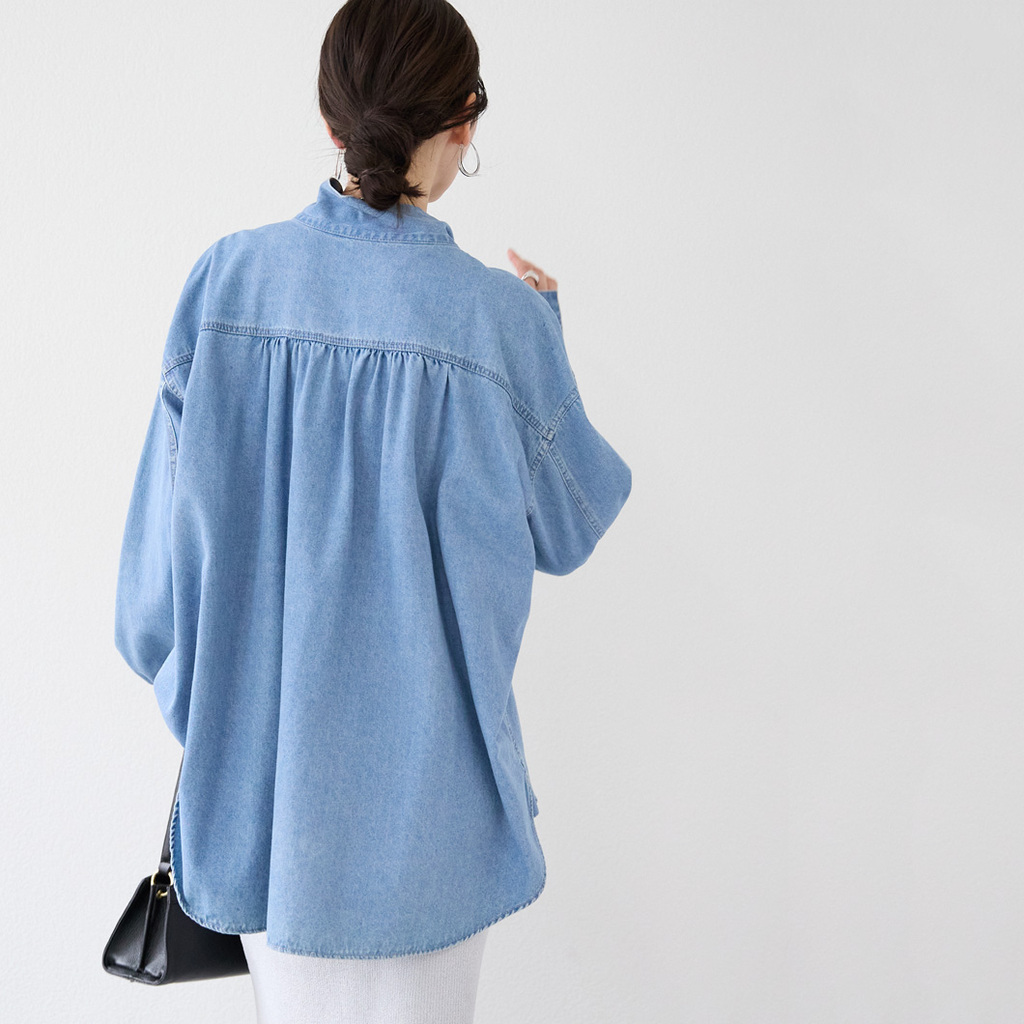 カジュアルに華やかさをプラス】デニムボウタイシャツ - RIVE DROITE