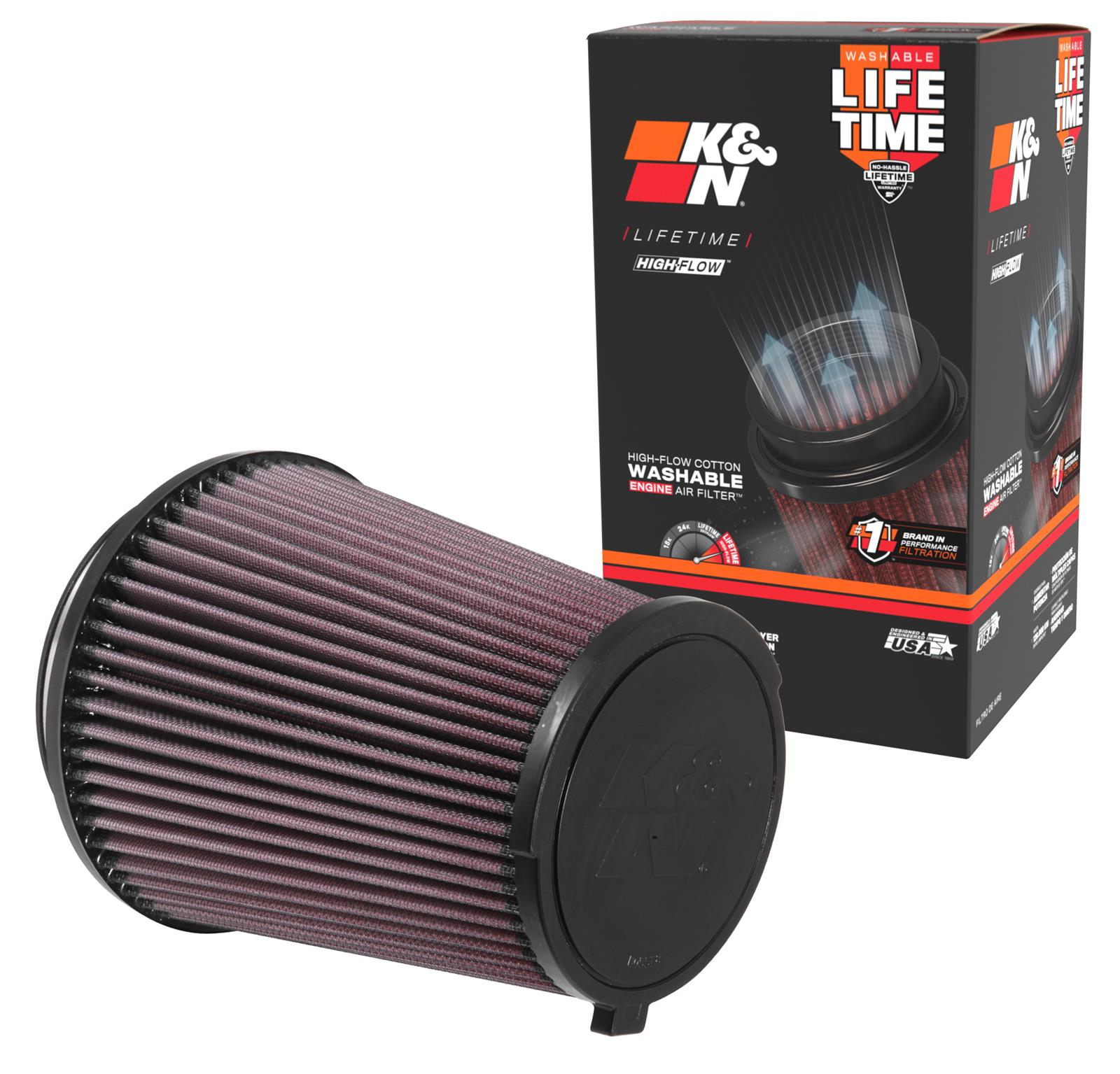 K&N E-0649 K&N Washable Lifetime Performance Air Filters | Summit