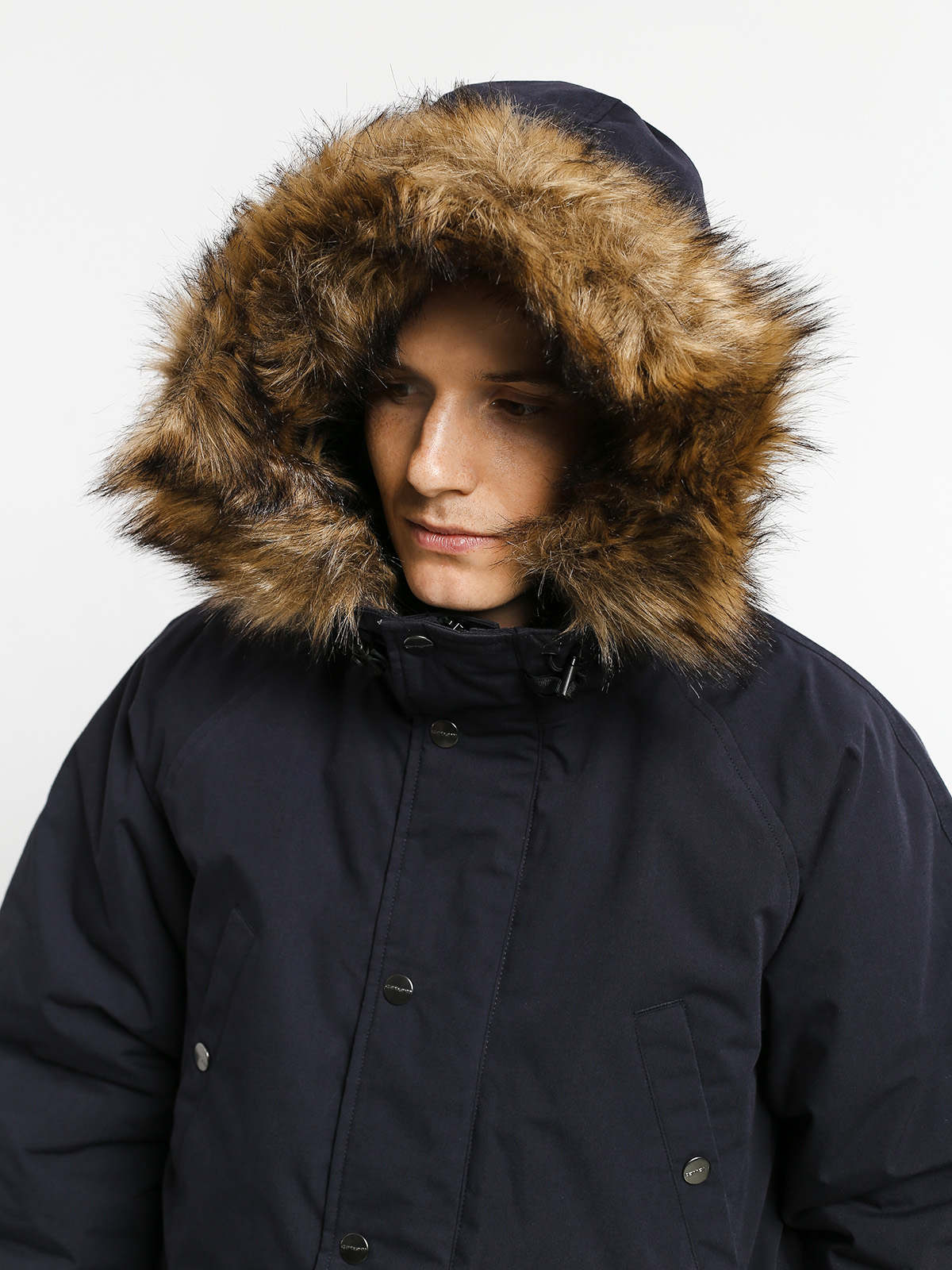 Carhartt WIP Trapper Parka Jacket - navy blue (dark navy/black)