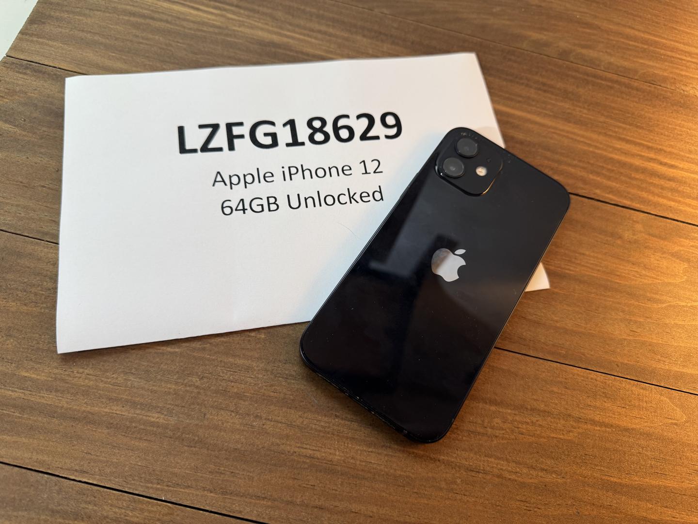 Apple iPhone 12 - Unlocked, 64GB, Black, A2172 - LZFG18629 - Swappa