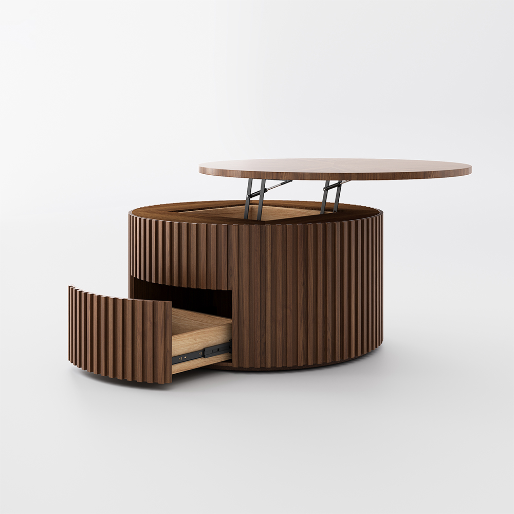 Lifting Top Round Coffee Table | Povison