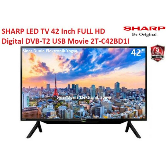 SHARP LED Digital TV 42 Inch Full HD DVB-T2 LED TV 2T-C42BD1I
