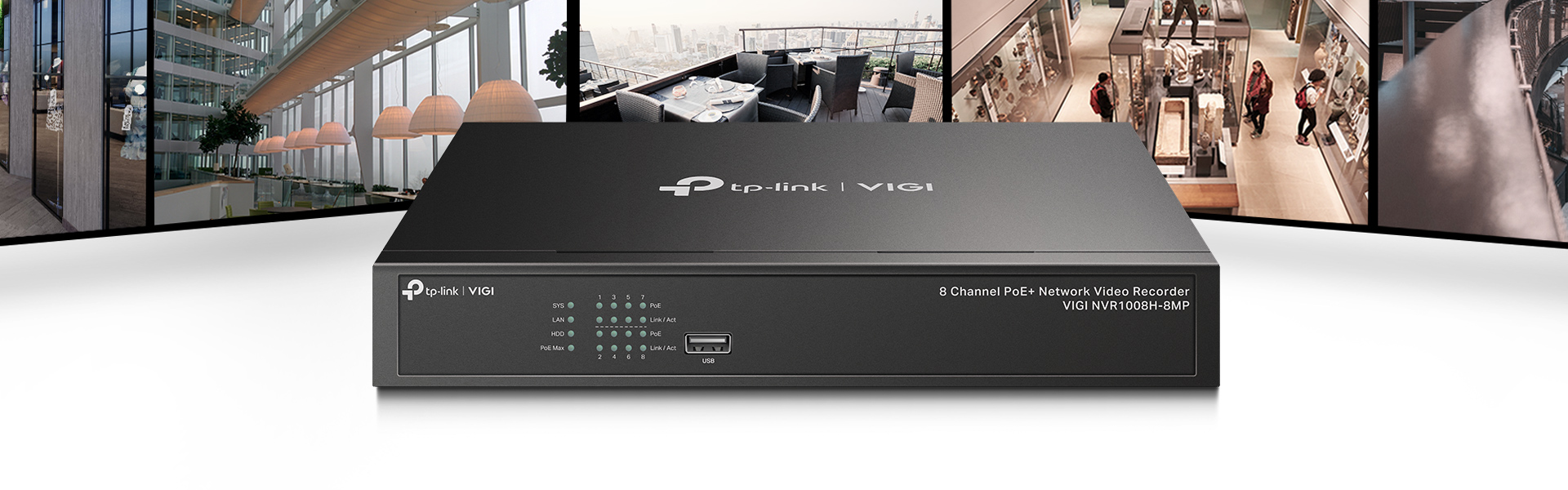 PoE+ポート搭載》ネットワークビデオレコーダー「VIGI NVR1008H-8MP