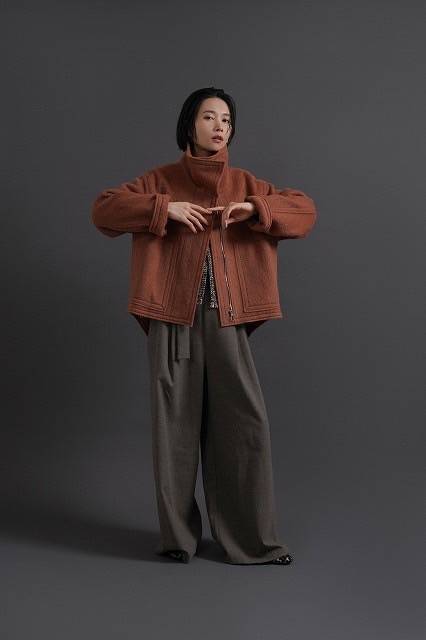 CYAN TOKYO】ウールシャギースタンドブルゾン/407262