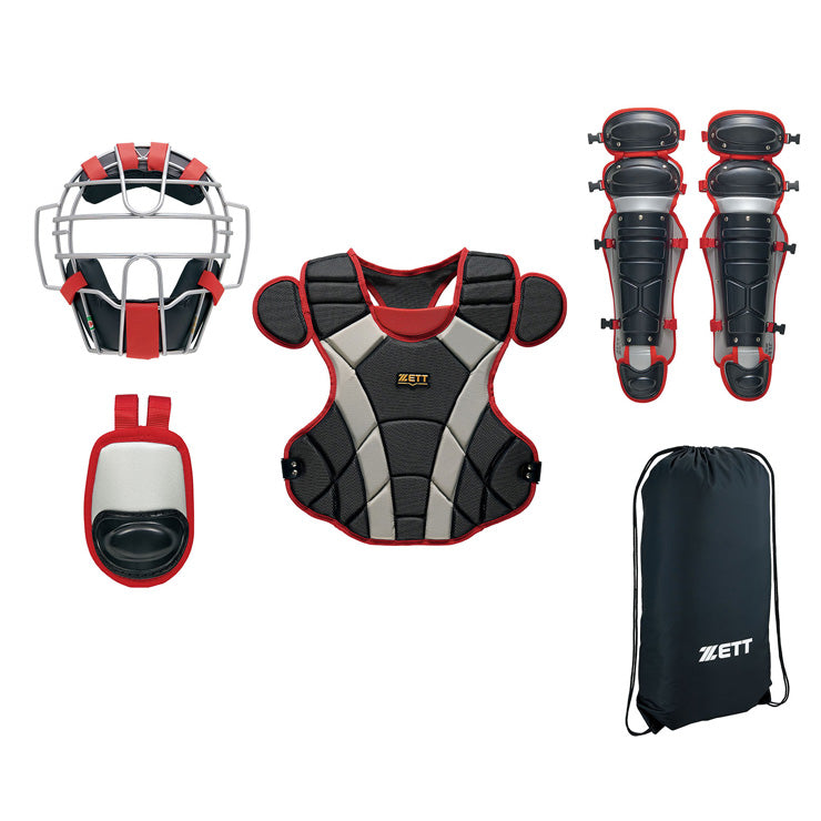 ゼット 一般軟式 キャッチャー防具 4点セット マスク プロテクター
