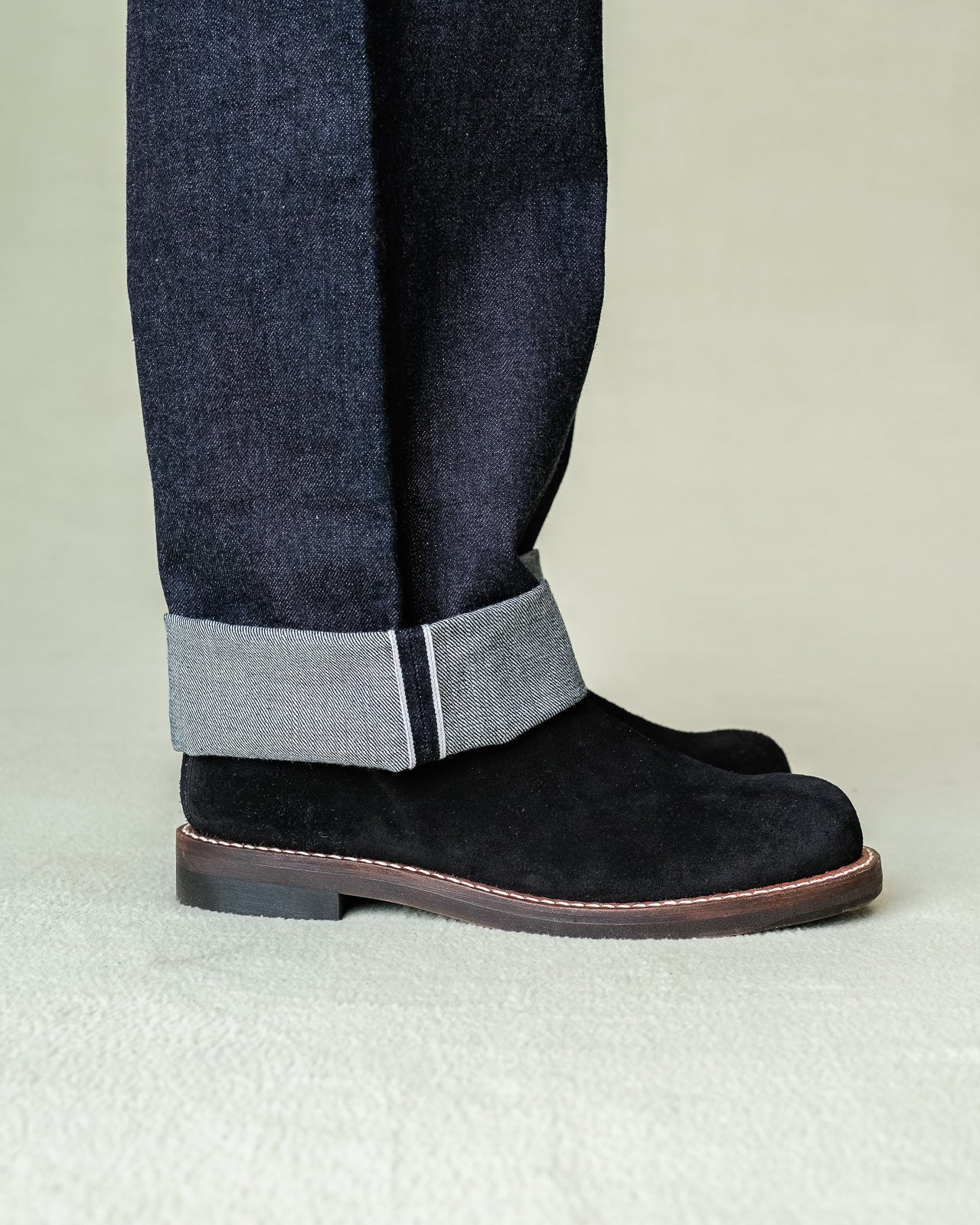 Rolling Dub Trio Casper Side Zip Boot - Black Oiled Suede