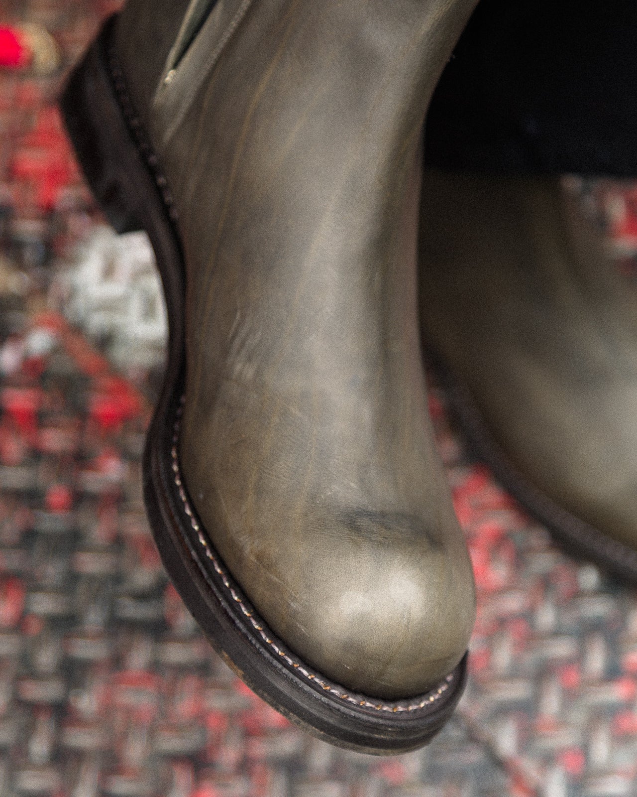 Casper Side Zip Boot - Gray Guidi Calf – Standard & Strange