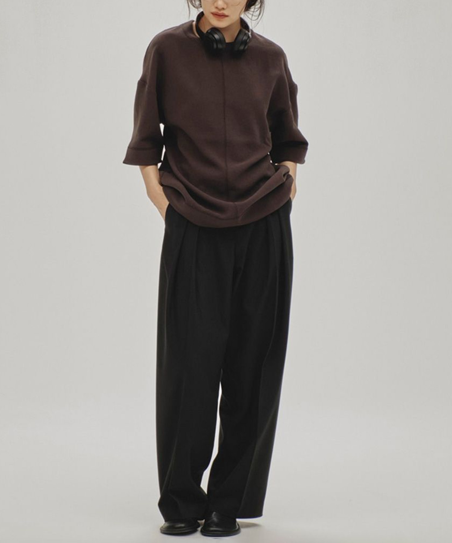 Twill Wide Trousers(36 BLACK): TODAYFUL: WOMENS｜ STUDIOUS ONLINE