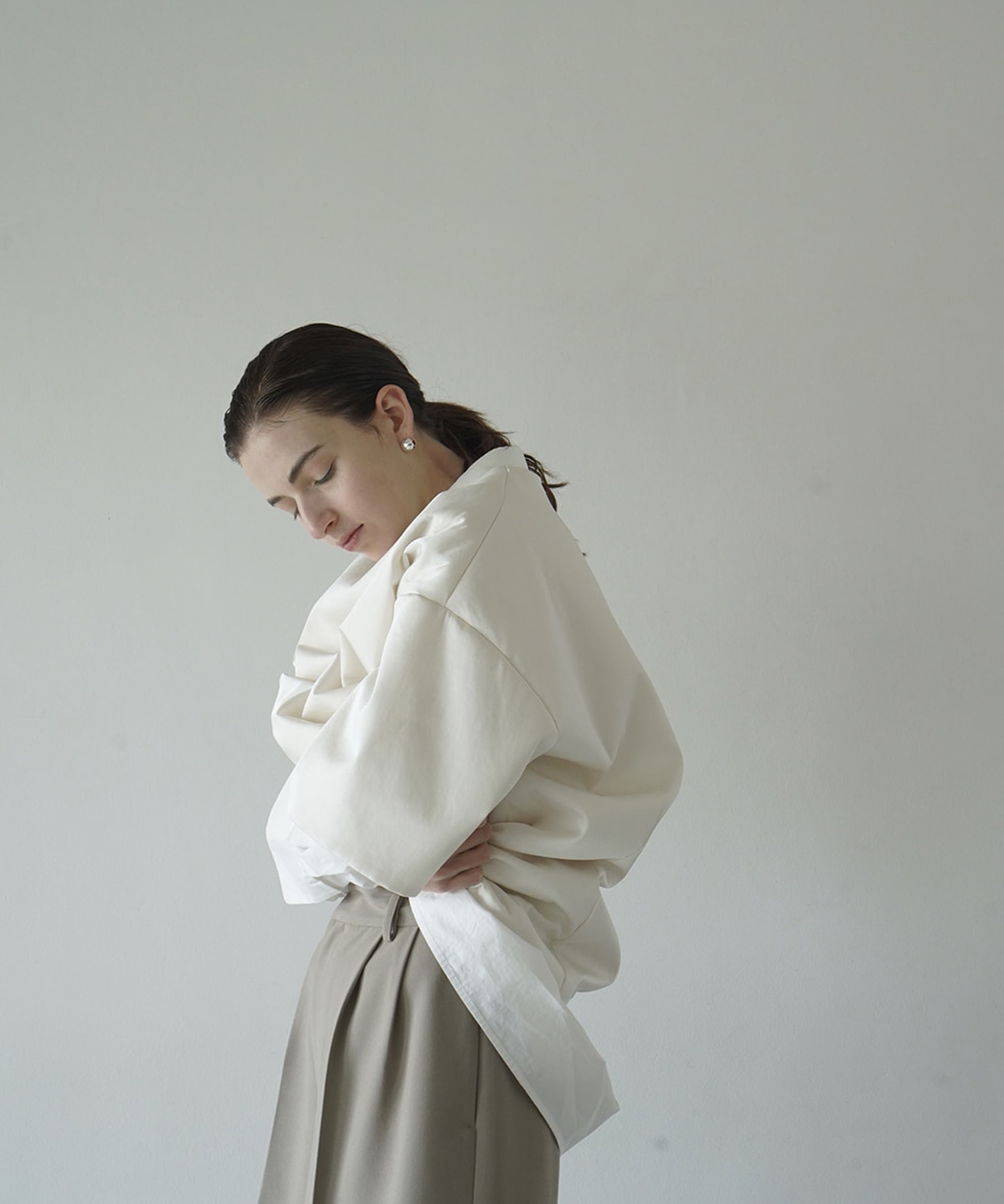 PADDED SATIN TOPS(1 IVORY): CLANE: WOMENS｜ STUDIOUS ONLINE公式