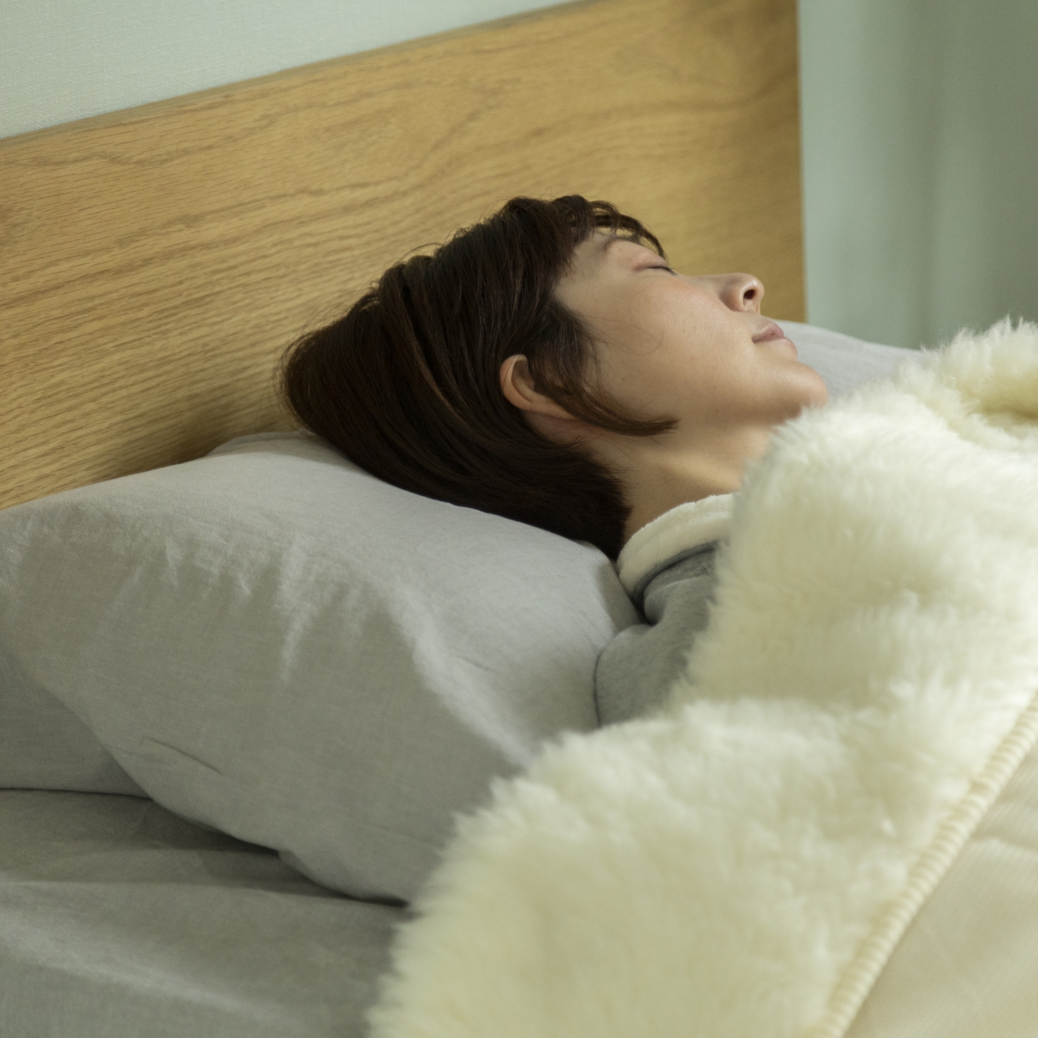 メリノン/ひつじ掛毛布 ダブル -ふわふわであたたかいメリノウールの