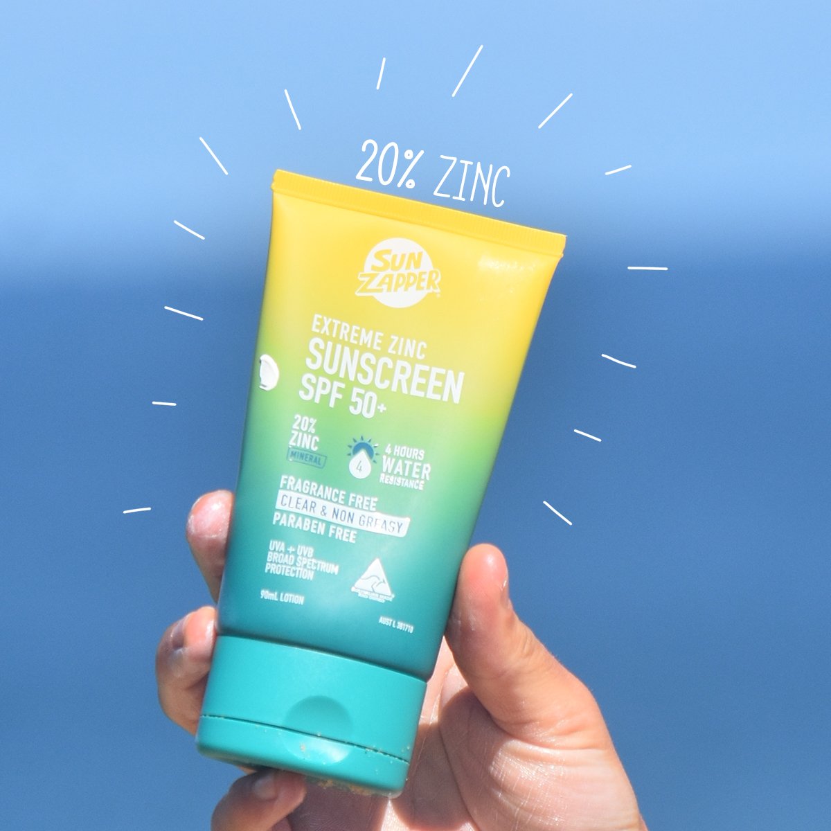 Zinc Sunscreen Lotion SPF 50+ 20% Zinc Waterproof - Sun Zapper Canada