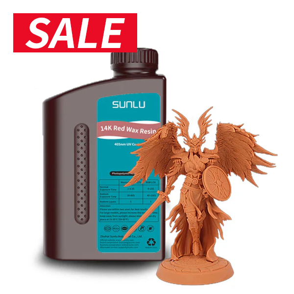 SUNLU 原型向け Red Wax レジン 1kg — 3Dプリンター サンステラ3Dモール