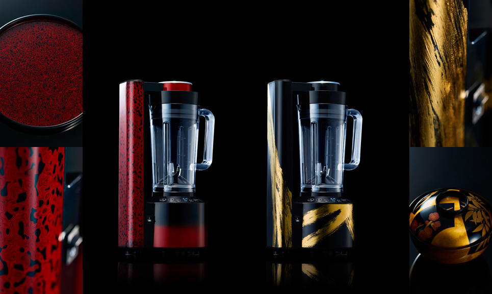 最先端調理家電と伝統の匠の技がひとつに。漆仕上げの高級真空ミキサー