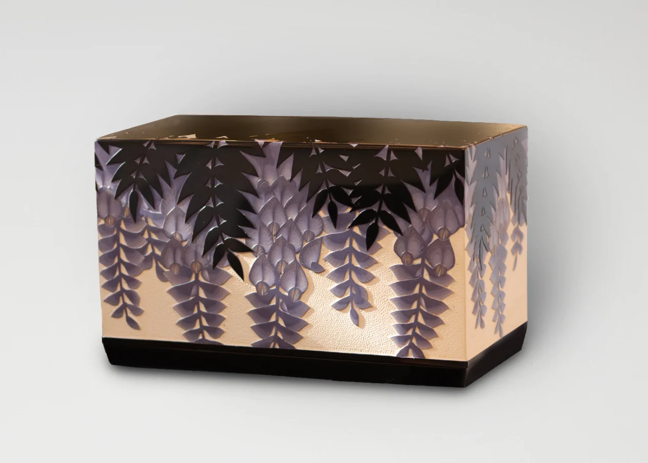 彫漆箱「藤波」 | 菅野かおり Kaori Sugano 漆