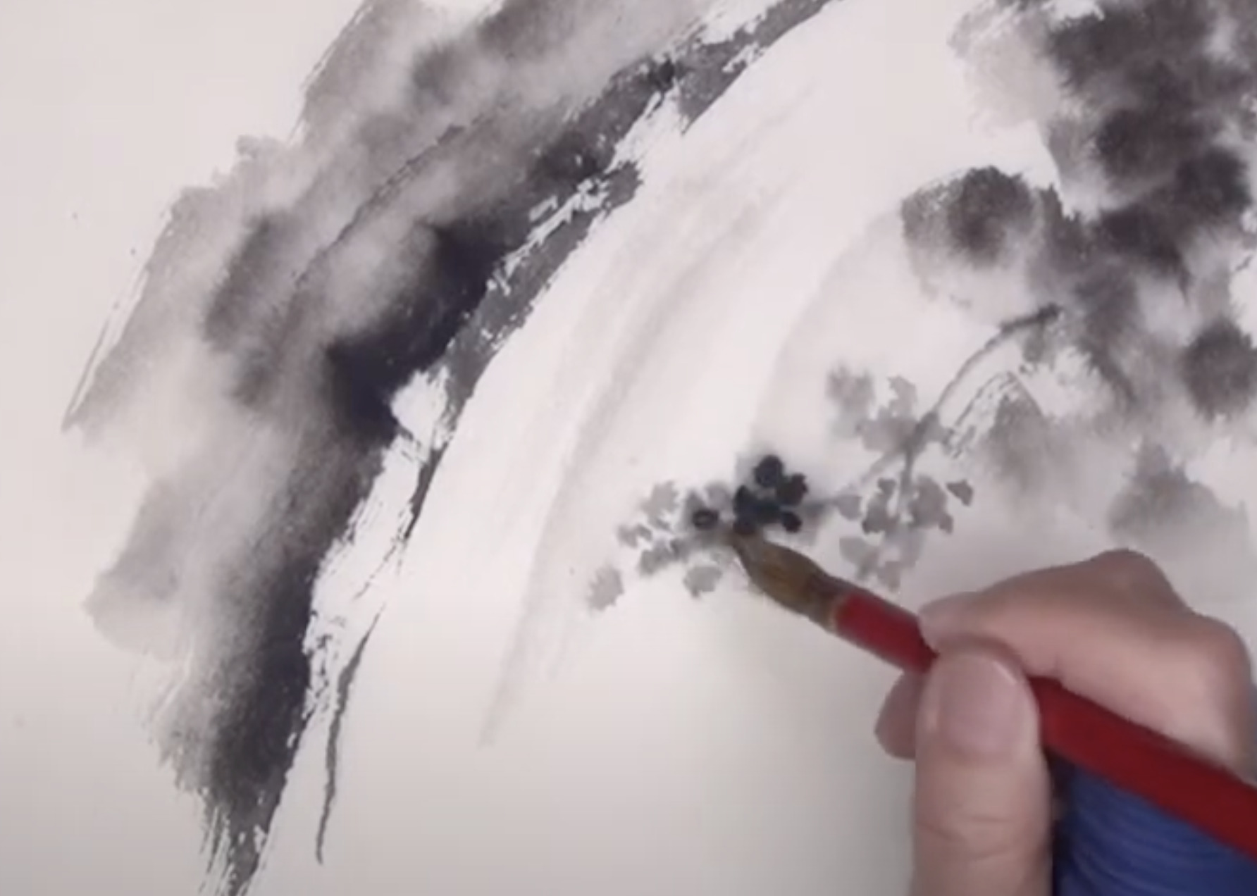 水墨画の風景】初心者でも簡単に描ける！滝を表現する3つの技法