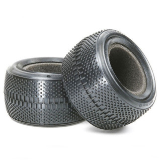 4駆前輪 デュアルブロックタイヤC(62/25) [OP-1187] - スーパーラジコン