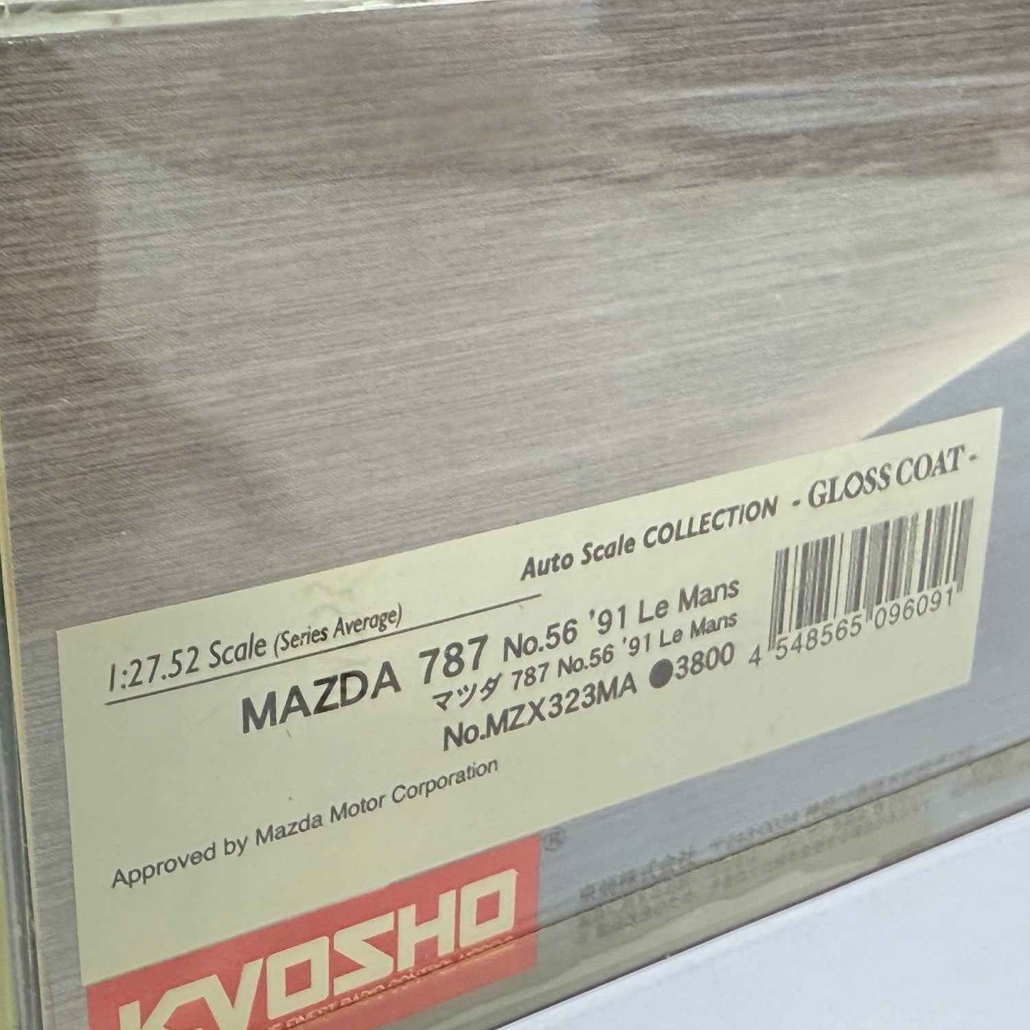 Discontinued NOS* Mazda 787 91 Le Mans #56 Car MR-02 LM ASC