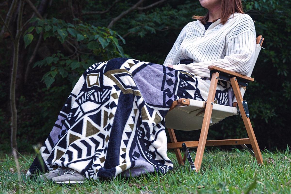 難燃ブランケット ハーフ ひざ掛け 暖かい 毛布 寒さ対策 車中泊【1年