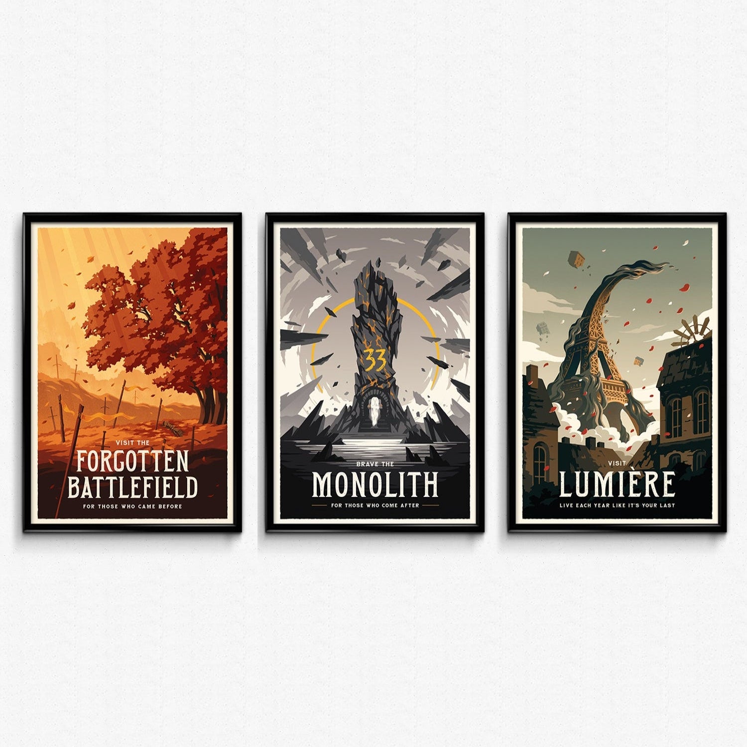 Clair Obscur: Expedition 33 Travel Poster Bundle – Sylvan Design